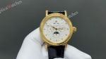 Patek Philippe Complications YG Engraved Bezel Diamond Markers CH29-535 Movement Watch 42mm 